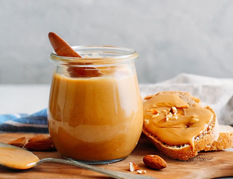 almond butter in a cup